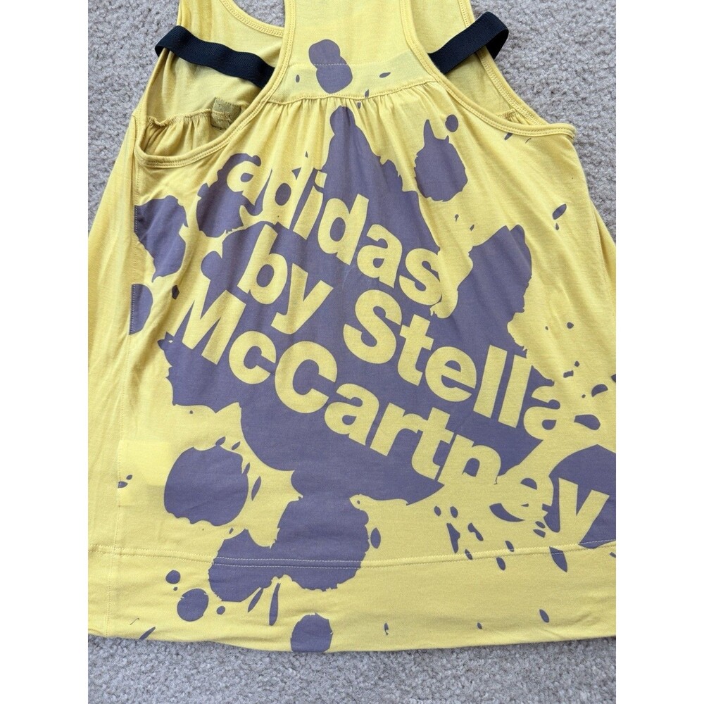 Archival Adidas Stella McCartney Yellow Purple Graphic Gym Tank Top Euro 34 US X